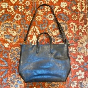 Madewell Zip-Top Transport Carryall Black Leather